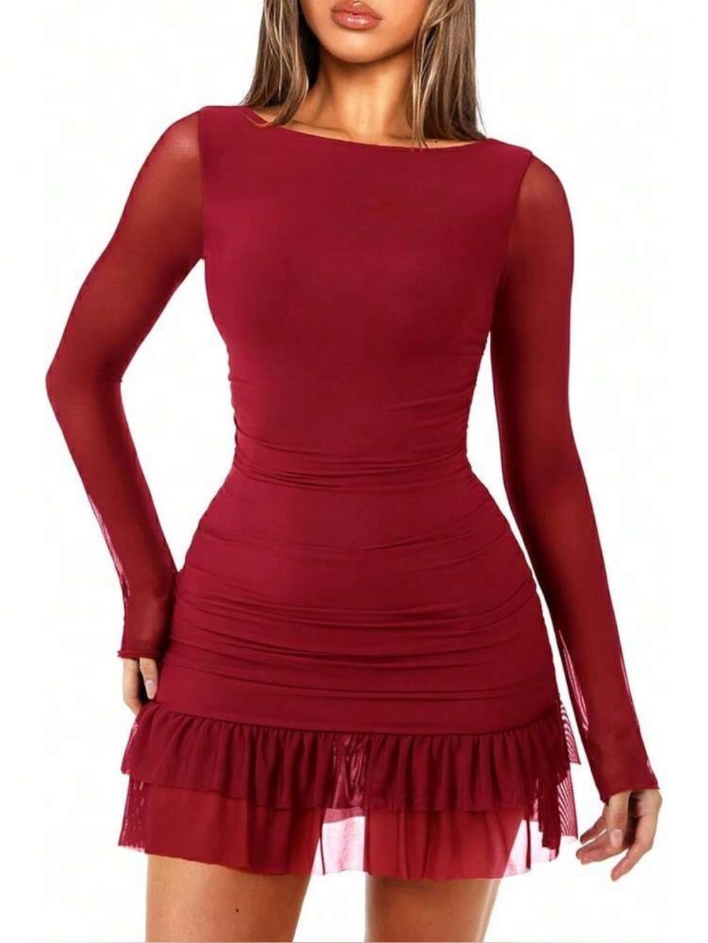 SHEIN Red Bodycon Mini Dress